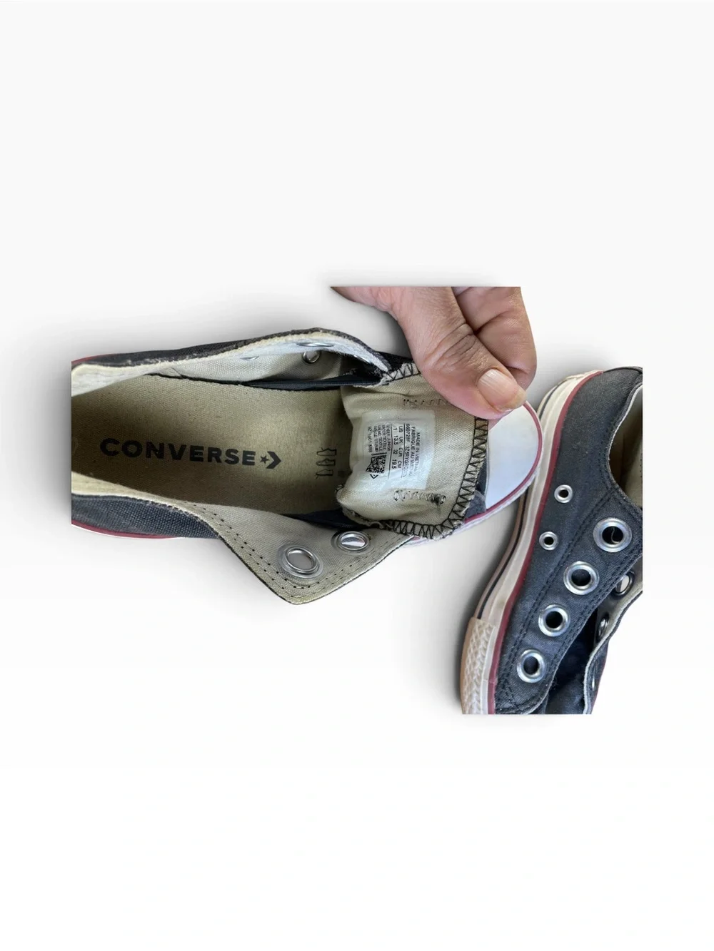 Kids Low-Top Canvas Slip-On Sneakers in Charcoal Gray